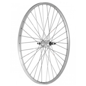 Колесо велосипедное REMERX, 26”, заднее, обод одинарный, 36 Н, алюминий, под трещотку, серебристый, 