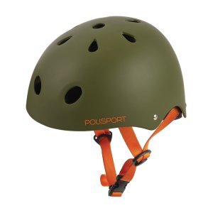 Шлем велосипедный подростковый Polisport Urban radical tag, green matte/orange