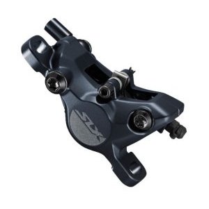 Калипер велосипедный Shimano SLX M7100, гидравлика, post mount, колодки J04C, с кулером, без адаптер