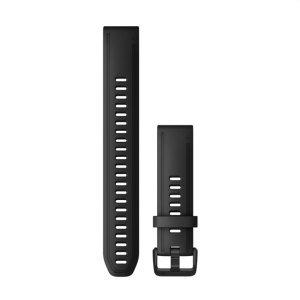 Ремешок сменный для спортивных часов Garmin fenix 6s, 20mm, Silicone, (Large), Black, 010-12942-00