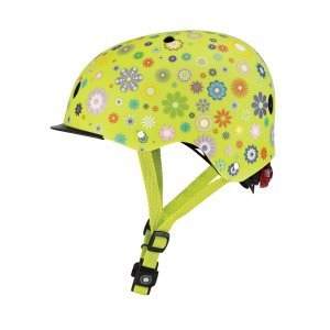 Шлем велосипедный Globber ELITE LIGHTS, детский, зеленый, 507-106