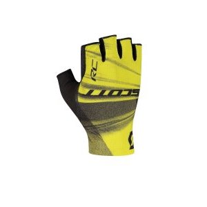 Велоперчатки SCOTT Junior RC, пдростковые, короткий палец, black/sulphur yellow
