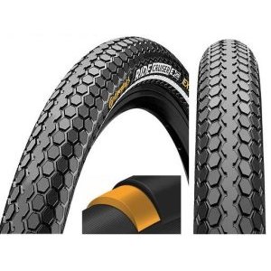 

Велопокрышка Continental RIDE Cruiser, 28 x 2,0 (50-622), Reflex, ExtraPuncture Belt, 3/180 TPI, E25, черный, 101531