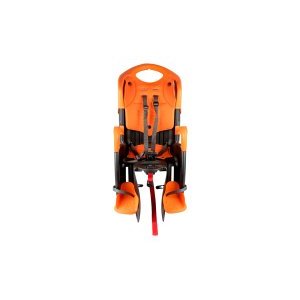 Детское велокресло BELLELLI Tiger Clamp, на багажник, чёрно-оранжевое, до 22 кг, 01TGTM00001