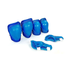 Защита TRIX, детская, комплект (наколенники, налокотники, защита запястий), синий