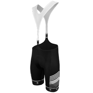 Велошорты FUNKIER Matera-2 S-9850-F1 Men Eliteel Bib Shorts, с лямками, с памперсом F1, черный