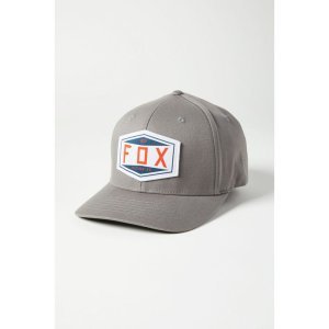 Бейсболка велосипедная Fox Emblem Flexfit Hat, pewter, 2021