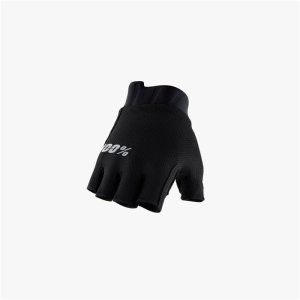 Велоперчатки 100% Exceeda Gel Short Finger Glove, solid black, 2021