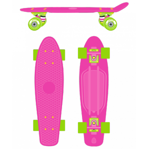 Круизер RIDEX Doll 17"x5", пластик, ABEC-7 Carbon, розовый, SX18601