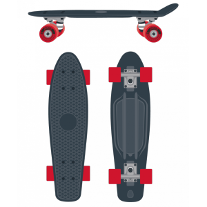 Круизер RIDEX Twilight 22"x6", пластик, ABEC-7 Carbon, черный, SX18602