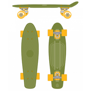Круизер RIDEX Soldier 22"x6", пластик, ABEC-7 Carbon, зеленый, SX18605