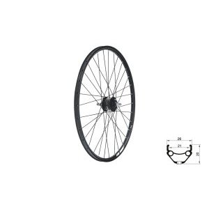 Колесо велосипедное KLS DRAFT Dynamo DSC, переднее, 28/29, динамо-втулка, под дисковый тормоз, чёрн