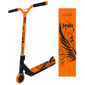 Самокат трюковый XAOS Phoenix Orange 100 мм, подростковый, двухколесный, оранжевый, 2021, SX18556