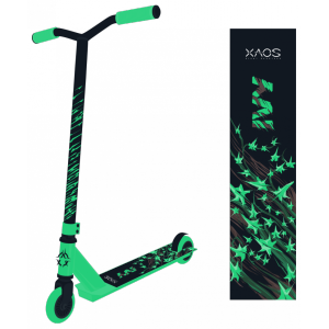 Самокат трюковый XAOS Ivy Green, 100 мм, детский, двухколесный, черный/зеленый, 2021, SX18547