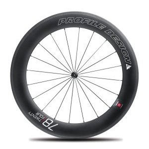 Колесо велосипедное Profile Design Wheel 78 Twenty Four Tubular Front, переднее, 700С, Black w/White