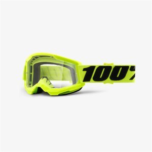 Маска велосипедная 100% Strata 2 Youth Goggle, подростковая, Yellow / Clear Lens, 50521-101-04