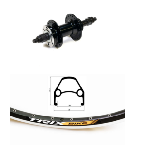 Колесо велосипедное TRIX 27,5", заднее, D23-27,5-black-13476