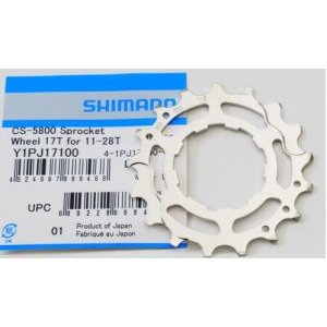 Звезда велосипедная SHIMANO, задняя, 17 зубов, для кассеты CS-5800 11-28Т, серебристый, Y1PJ17100