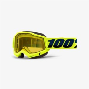 Веломаска 100% Accuri 2 Snowmobile Goggle, Fluo Yellow/Yellow Vented Dual Lens, 50223-608-04