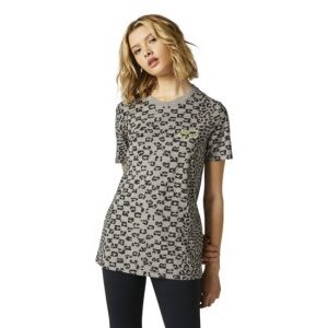 Футболка велосипедная Fox Cheetah Check SS Tee, женская, Heather Graphite, 2021, 28231-185-M