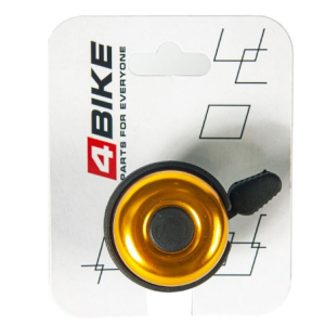 Велозвонок 4BIKE BB3207, алюминий, пластик, D-40 мм, золотистый, ARV100032