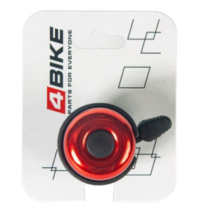 Велозвонок 4BIKE BB3207-Red, алюминий, пластик, D-40 мм, красный, ARV100028