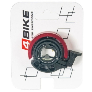 Велозвонок 4BIKE BB3213L-Red, Кольцо, алюминий, плаcтик, D-46 мм, красный, ARV100014