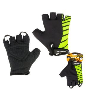 Велоперчатки TRIX мужские, короткие пальцы, зелено-черные, GL-TX-018208D-M-GRBK