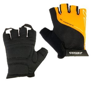 Велоперчатки TRIX мужские, короткие пальцы, черно-оранжевые, GL-TX-018041D-2XL-BKOR