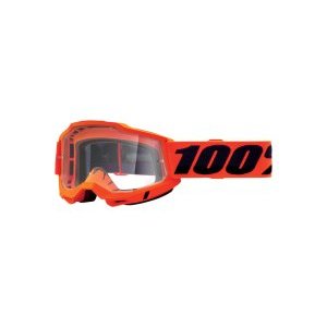Веломаска 100%  Accuri 2, Goggle Neon Orange / Clear Lens, 50013-00004