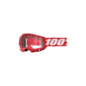 Веломаска 100% Accuri 2, Goggle Neon Red / Clear Lens, 50013-00005