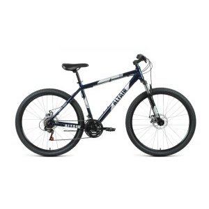 Горный велосипед ALTAIR 27,5 D, 21 скорость, рама 17", темно-синий/серебристый, 2020-2021, VX22978