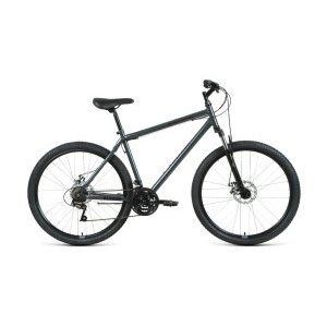 Горный велосипед ALTAIR MTB HT 27,5 2.0 disc, 21 скорость, рама 17", темно-серый/черный, 2020-2021, VX22976