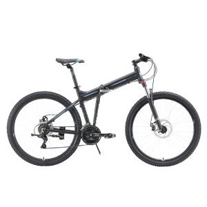 Складной велосипед Stark Cobra 27.2 D 27.5, черный/серый/черный, 2023