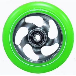 Колесо для самоката Tech Team X-Treme Curved, 100*24 мм, зеленый, 620075