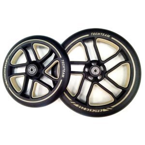 Набор колес для самоката TechTeam, 2 колеса, 250 мм + 200 мм, 4 подшипника ABEC 9, 490039 купить на ЖДБЗ.ру