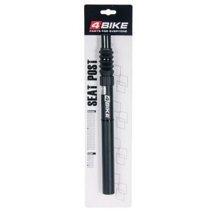 Штырь подседельный 4BIKE SPS-78N, 27.2х350 мм, амортизационная, алюминий, черный, ARV000180