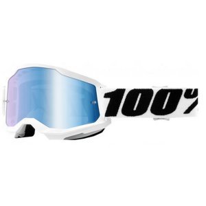 Веломаска 100% Strata 2 Goggle Everest / Mirror Blue Lens, взрослые, 50421-250-12