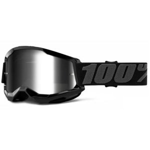 Веломаска 100% Strata 2 Goggle Black / Mirror Silver Lens, взрослый, 50421-252-01