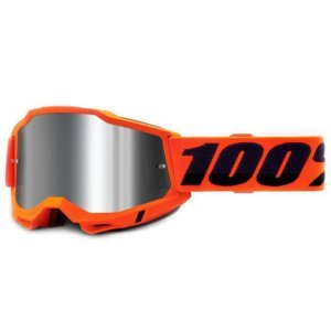 Веломаска 100% Accuri 2 Goggle Neon Orange / Mirror Silver Lens, взрослые, 50221-252-05