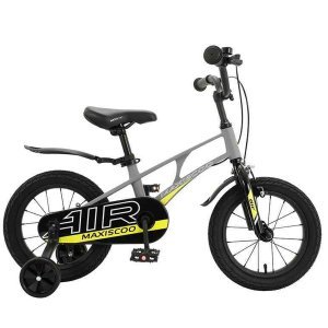 Детский двухколесный велосипед Maxiscoo Air, Стандарт Плюс, с приставными колесами, 14, 2023, MSC