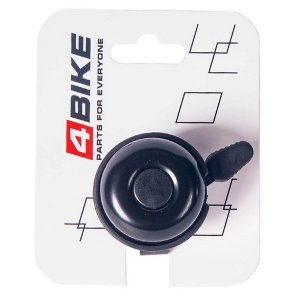 Велозвонок 4BIKE BB3207-Blk, алюминий+пластик, D-40 мм, черный, ARV000158