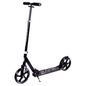 Самокат Vinca Sport для взрослых регулируемый, PU колеса 200мм, ABEC 7, дека 540х113мм, черный, VSP 10 Rock
